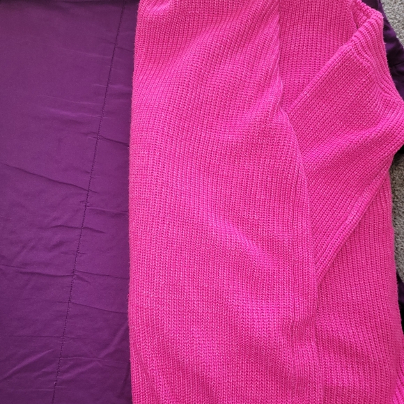 Fashion Nova Hot Pink V-Neck Sweater - Picture 7 of 7